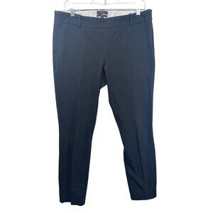 J.Crew Womens Pants Sz 10 Tall Black BizCasual Career Office SideZip City Modern